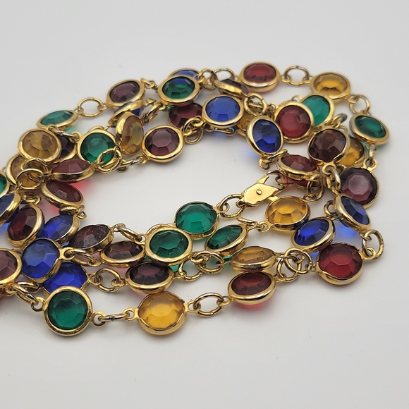 Crystals by Bellagio USA Multicolor Gemstone Necklace 34" - Picture 12 of 16